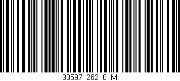 Código de barras (EAN, GTIN, SKU, ISBN): '33597_262_0_M'