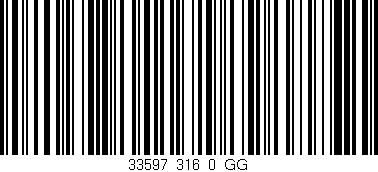 Código de barras (EAN, GTIN, SKU, ISBN): '33597_316_0_GG'