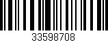 Código de barras (EAN, GTIN, SKU, ISBN): '33598708'