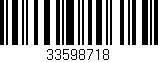 Código de barras (EAN, GTIN, SKU, ISBN): '33598718'