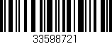Código de barras (EAN, GTIN, SKU, ISBN): '33598721'