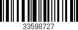 Código de barras (EAN, GTIN, SKU, ISBN): '33598727'