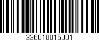 Código de barras (EAN, GTIN, SKU, ISBN): '336010015001'