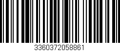 Código de barras (EAN, GTIN, SKU, ISBN): '3360372058861'