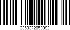 Código de barras (EAN, GTIN, SKU, ISBN): '3360372058892'