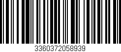 Código de barras (EAN, GTIN, SKU, ISBN): '3360372058939'