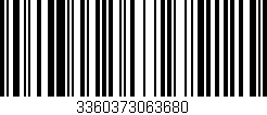 Código de barras (EAN, GTIN, SKU, ISBN): '3360373063680'