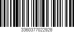 Código de barras (EAN, GTIN, SKU, ISBN): '3360377022928'