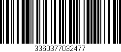 Código de barras (EAN, GTIN, SKU, ISBN): '3360377032477'