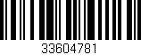 Código de barras (EAN, GTIN, SKU, ISBN): '33604781'