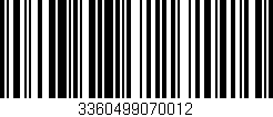 Código de barras (EAN, GTIN, SKU, ISBN): '3360499070012'