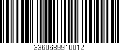 Código de barras (EAN, GTIN, SKU, ISBN): '3360689910012'