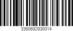 Código de barras (EAN, GTIN, SKU, ISBN): '3360692930014'