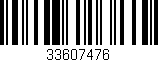 Código de barras (EAN, GTIN, SKU, ISBN): '33607476'