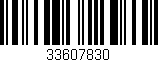 Código de barras (EAN, GTIN, SKU, ISBN): '33607830'