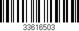 Código de barras (EAN, GTIN, SKU, ISBN): '33616503'