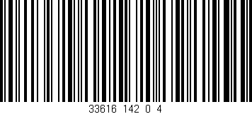 Código de barras (EAN, GTIN, SKU, ISBN): '33616_142_0_4'