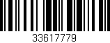 Código de barras (EAN, GTIN, SKU, ISBN): '33617779'
