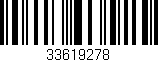 Código de barras (EAN, GTIN, SKU, ISBN): '33619278'