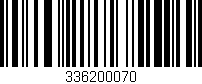 Código de barras (EAN, GTIN, SKU, ISBN): '336200070'