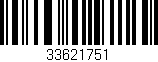 Código de barras (EAN, GTIN, SKU, ISBN): '33621751'