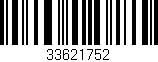Código de barras (EAN, GTIN, SKU, ISBN): '33621752'