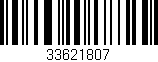 Código de barras (EAN, GTIN, SKU, ISBN): '33621807'