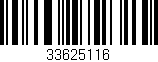 Código de barras (EAN, GTIN, SKU, ISBN): '33625116'