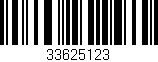 Código de barras (EAN, GTIN, SKU, ISBN): '33625123'