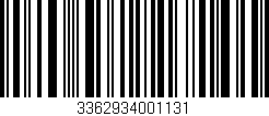 Código de barras (EAN, GTIN, SKU, ISBN): '3362934001131'