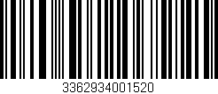 Código de barras (EAN, GTIN, SKU, ISBN): '3362934001520'