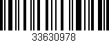 Código de barras (EAN, GTIN, SKU, ISBN): '33630978'