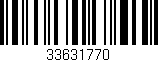 Código de barras (EAN, GTIN, SKU, ISBN): '33631770'