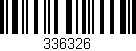Código de barras (EAN, GTIN, SKU, ISBN): '336326'
