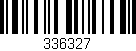 Código de barras (EAN, GTIN, SKU, ISBN): '336327'