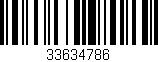 Código de barras (EAN, GTIN, SKU, ISBN): '33634786'
