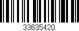Código de barras (EAN, GTIN, SKU, ISBN): '33635420'