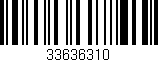Código de barras (EAN, GTIN, SKU, ISBN): '33636310'
