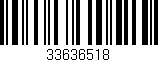 Código de barras (EAN, GTIN, SKU, ISBN): '33636518'