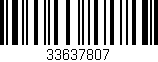 Código de barras (EAN, GTIN, SKU, ISBN): '33637807'
