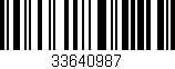 Código de barras (EAN, GTIN, SKU, ISBN): '33640987'