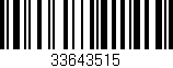 Código de barras (EAN, GTIN, SKU, ISBN): '33643515'