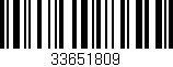Código de barras (EAN, GTIN, SKU, ISBN): '33651809'