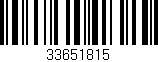 Código de barras (EAN, GTIN, SKU, ISBN): '33651815'