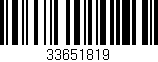 Código de barras (EAN, GTIN, SKU, ISBN): '33651819'