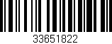 Código de barras (EAN, GTIN, SKU, ISBN): '33651822'