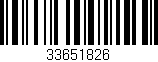 Código de barras (EAN, GTIN, SKU, ISBN): '33651826'