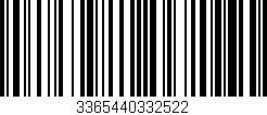 Código de barras (EAN, GTIN, SKU, ISBN): '3365440332522'