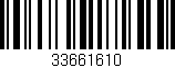 Código de barras (EAN, GTIN, SKU, ISBN): '33661610'