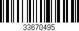 Código de barras (EAN, GTIN, SKU, ISBN): '33670495'